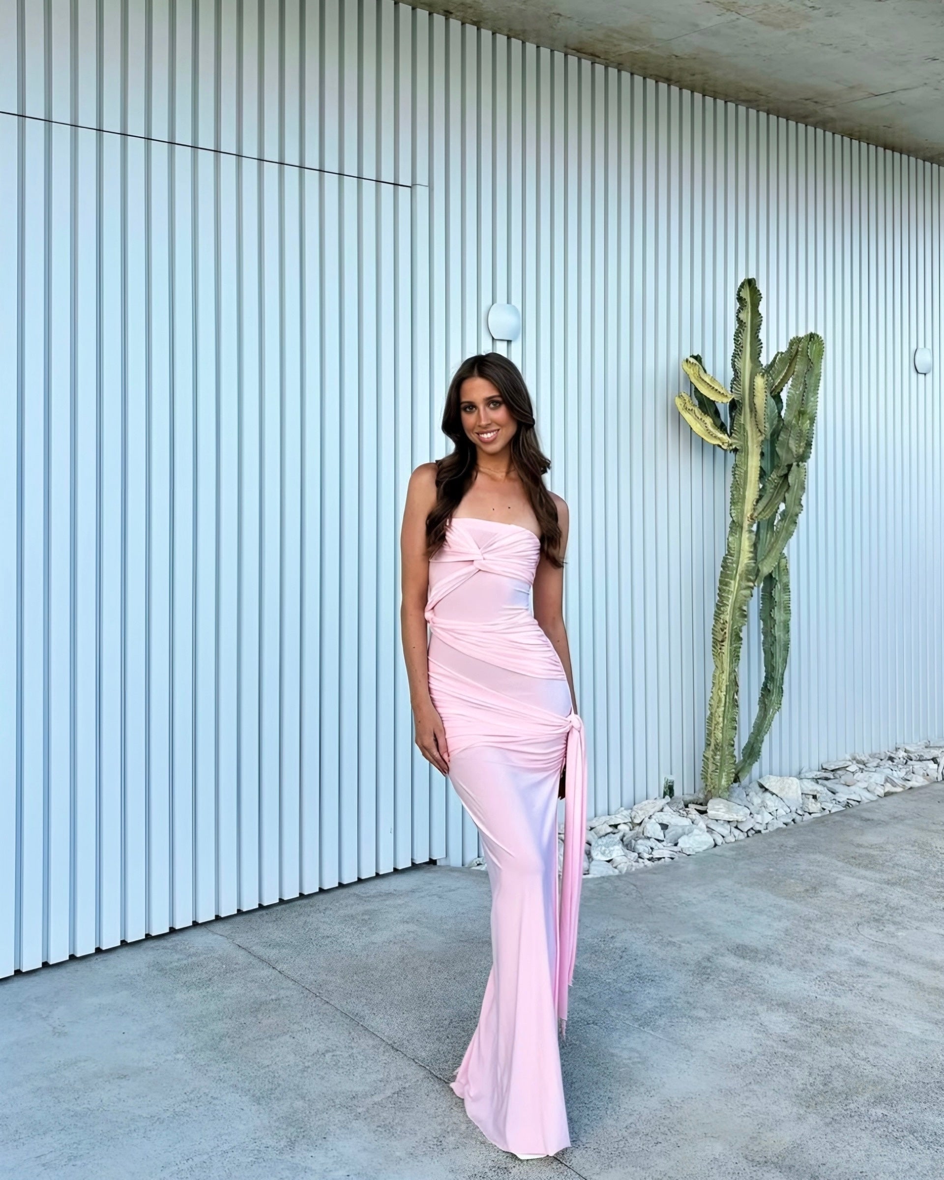 Miranda Gown - Blossom Pink Book My Look Brisbane Miranda Gown - Blossom Pink Book My Look Brisbane