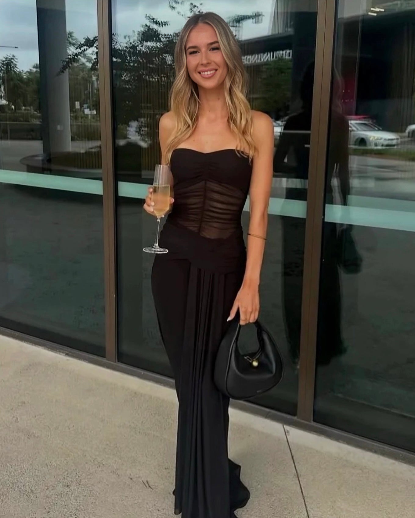 Noemi Strapless Dress - Black