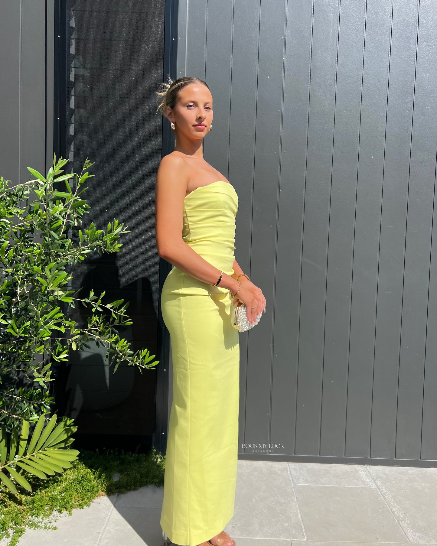 Lani Strapless Draped Maxi Dress