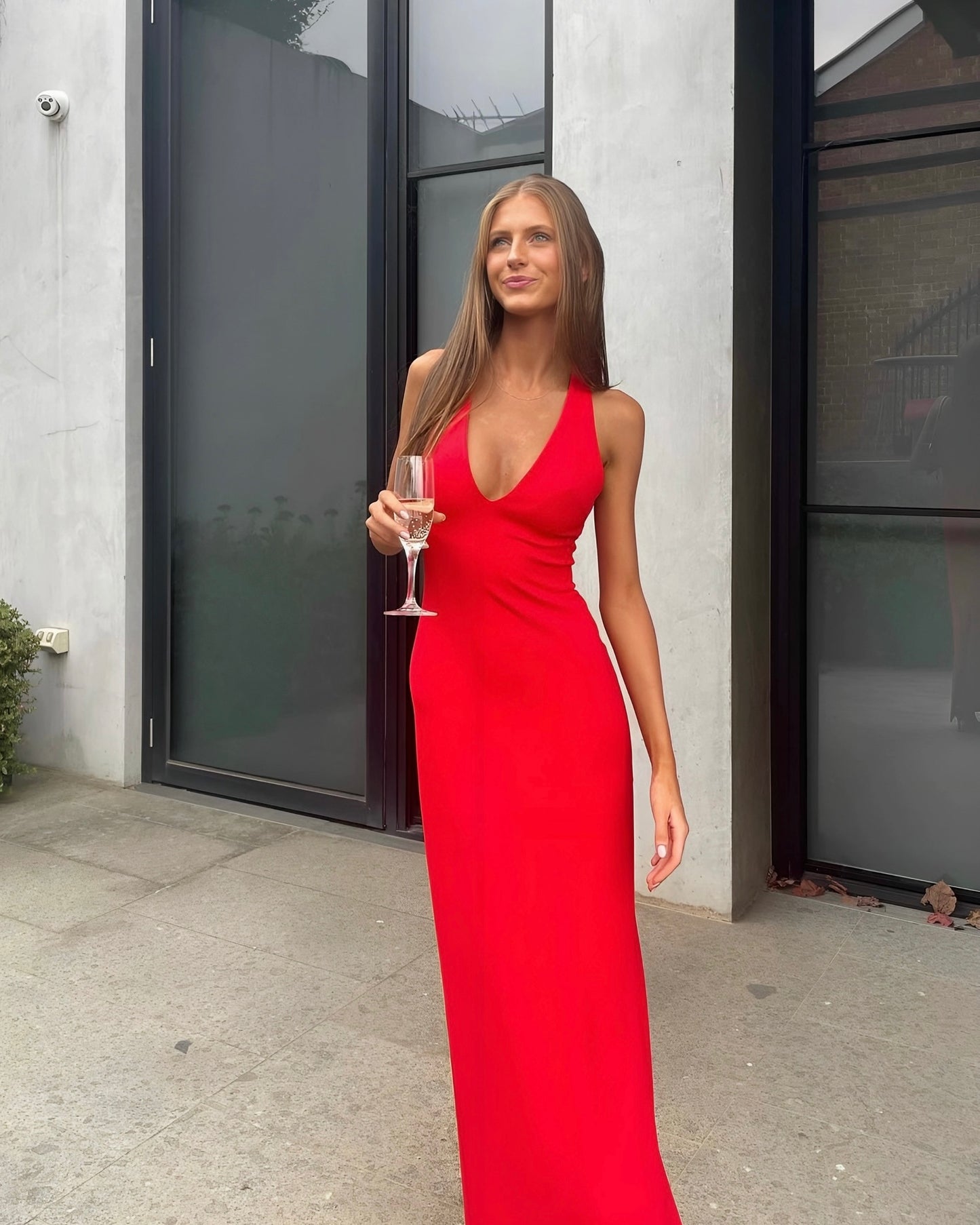 Eiza Gown - Cherry Red