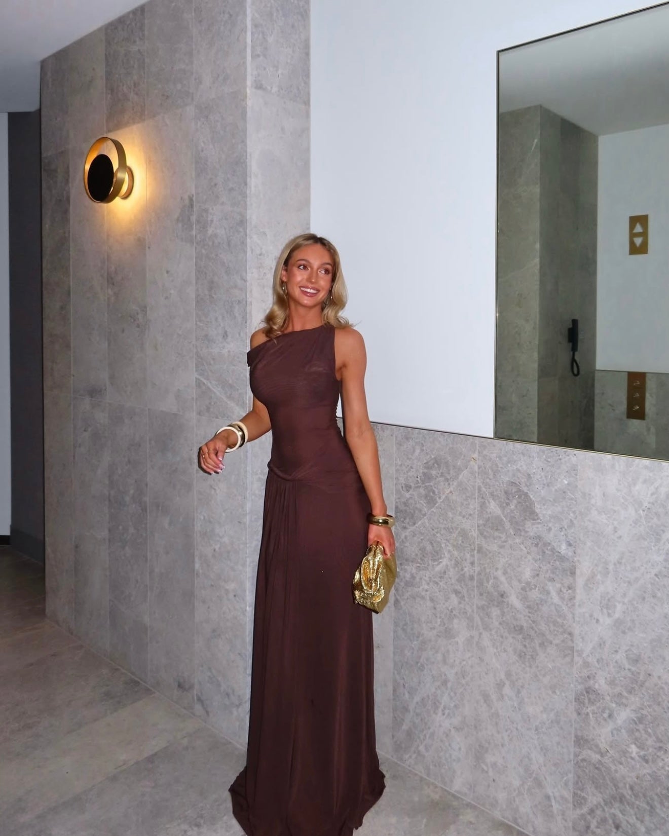 Sisal Mesh Dress - Espresso