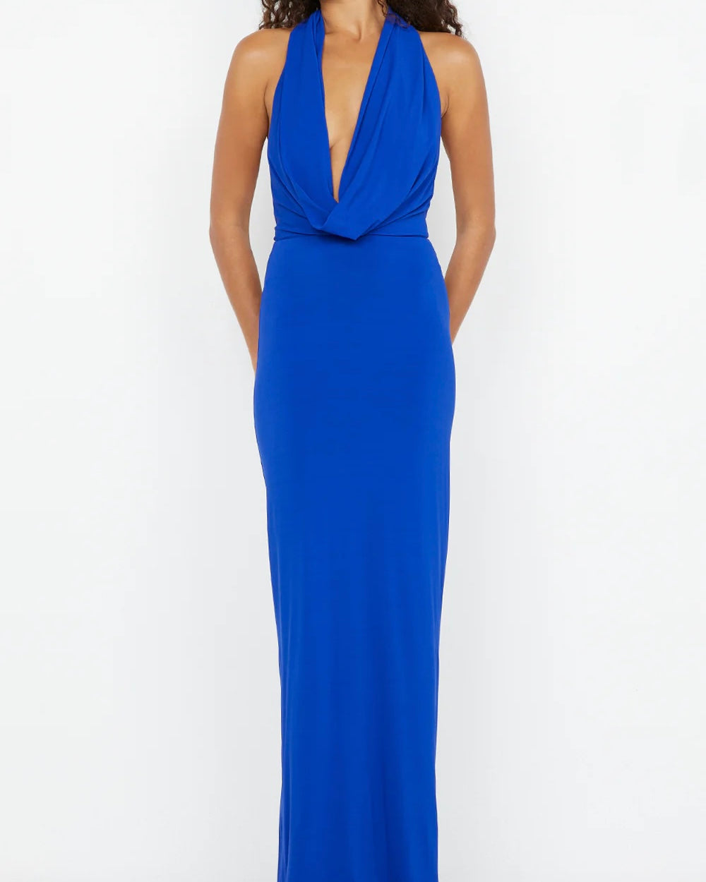 Nessie Cowl Maxi Dress - Ultramarine Blue