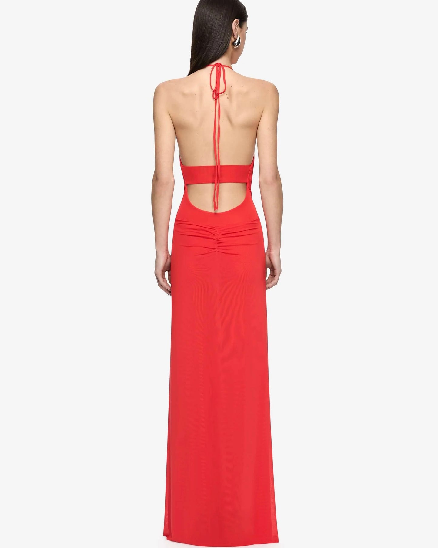 Xanthi V Neck Maxi Dress - Flame