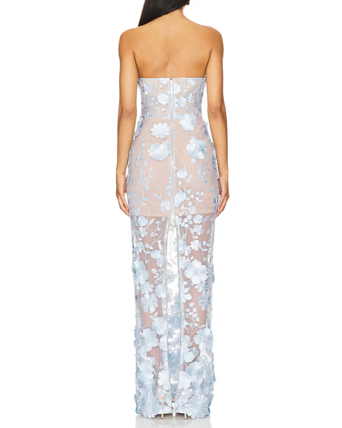 Jasmine Dress - Baby Blue Floral