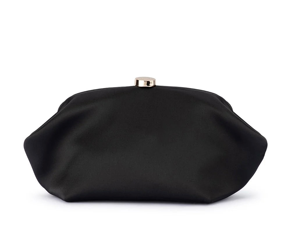 Karina Satin Clutch - Black