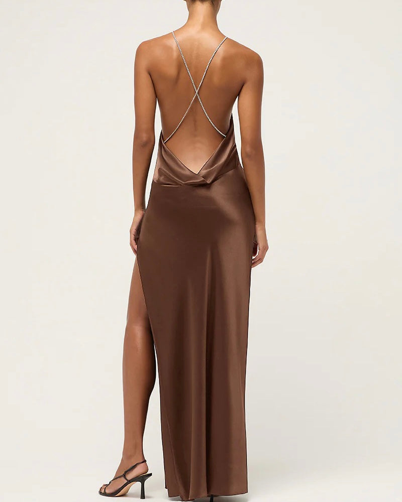 Lou Lou Gathered Bias Slip Dress