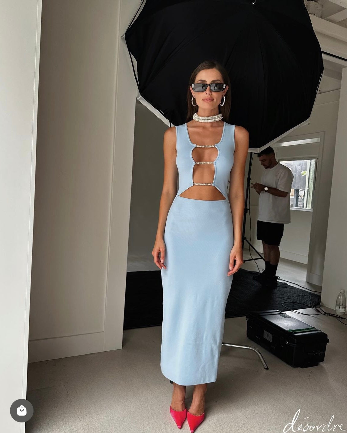 Crystal Lattice Column Dress