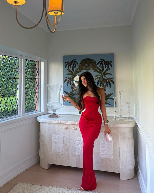Clara Maxi Dress - Red