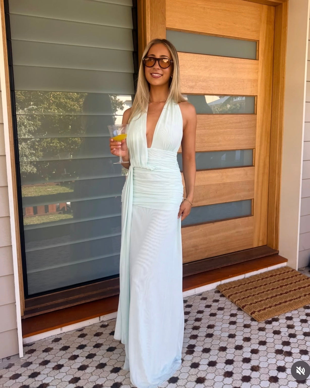 Wren Drape Maxi Dress - Spearmint