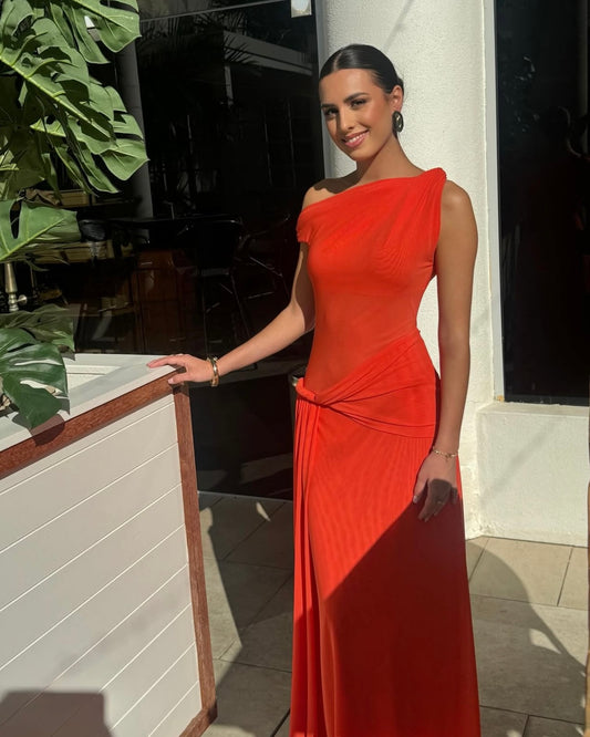 Sisal Mesh Dress - Chilli