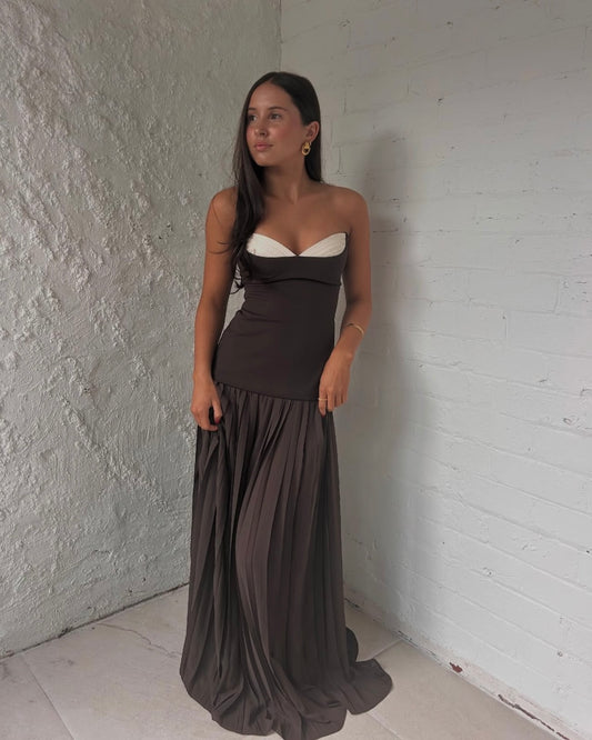 Nicolette Maxi Dress - Espresso