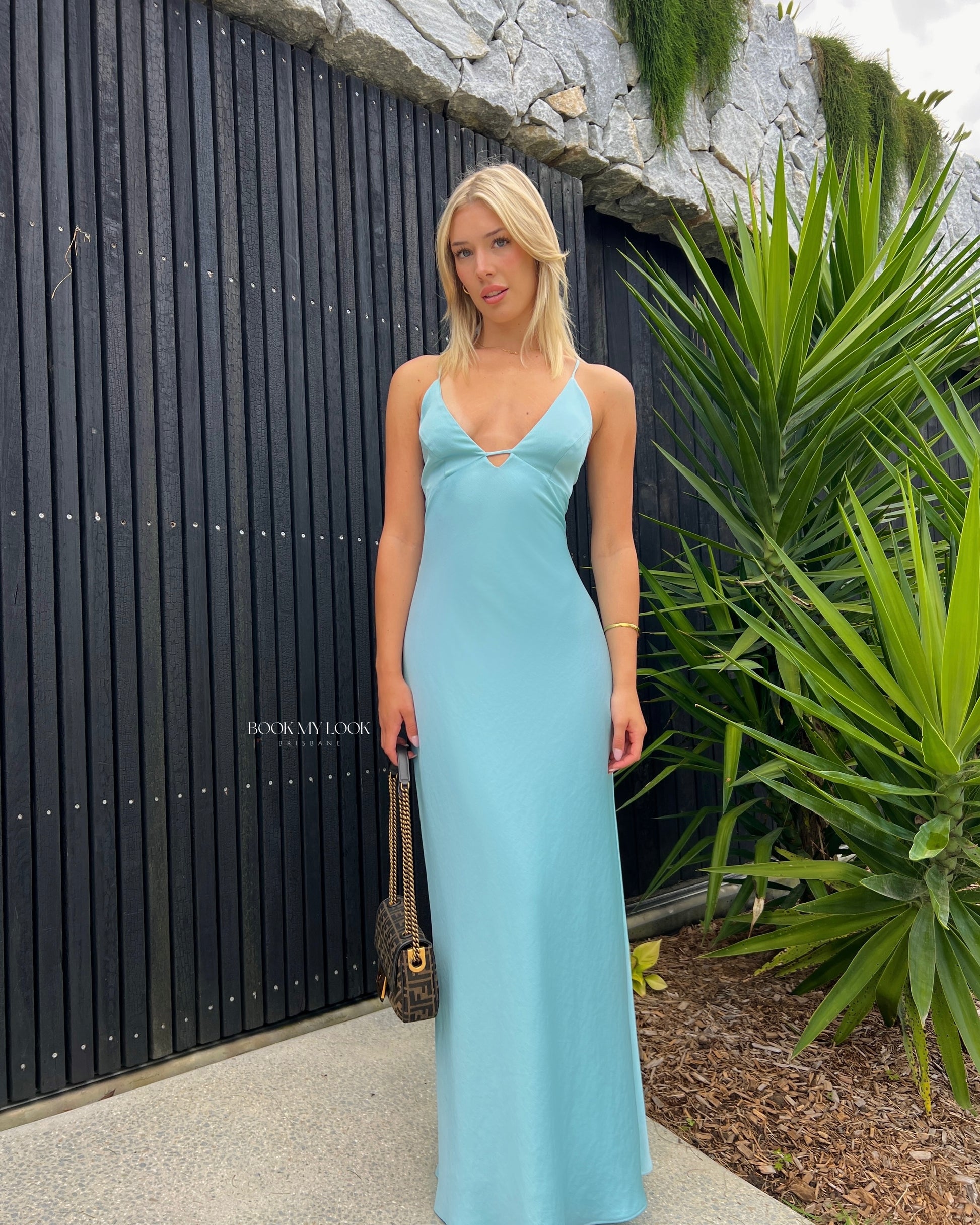 Time to Shine Slip Dress - Sky Blue Book My Look Brisbane Time to Shine Slip Dress - Sky Blue Book My Look Brisbane
