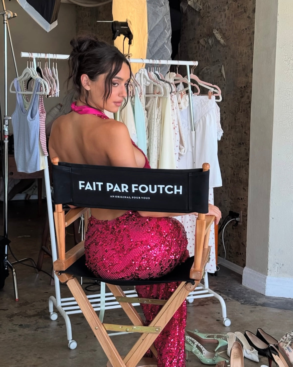 Liana Dress - Magenta Sequin