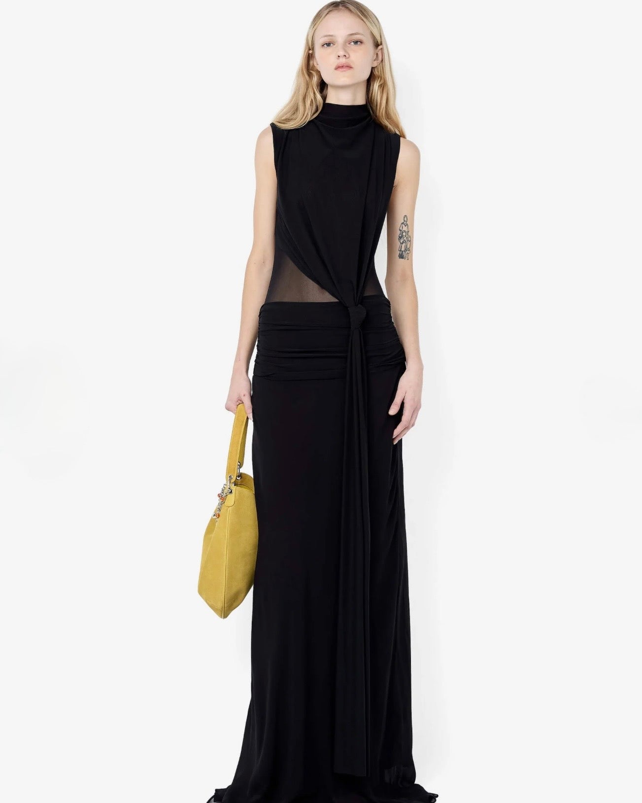 Cassis Knot Maxi Dress