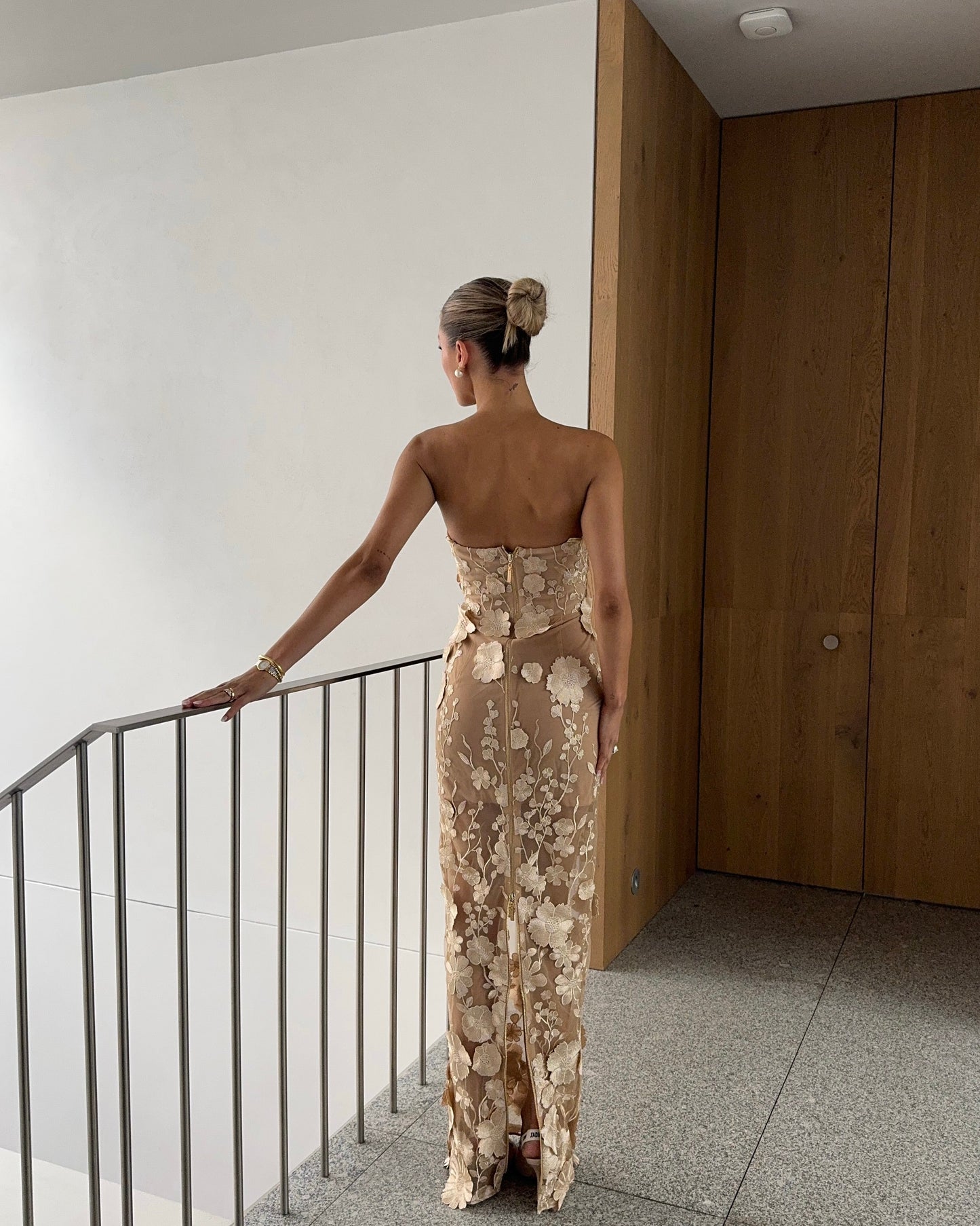 Jasmine Dress - Gold Floral