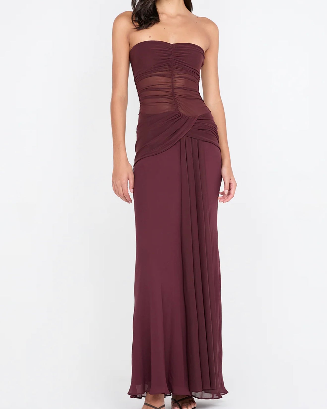 Noemi Strapless Dress - Plum