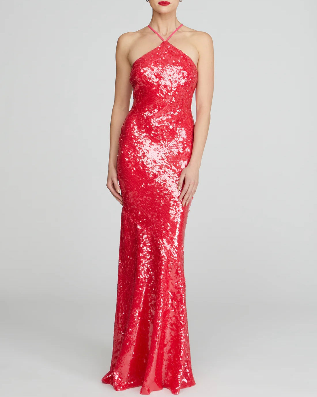 Regine Sequin Halter Gown