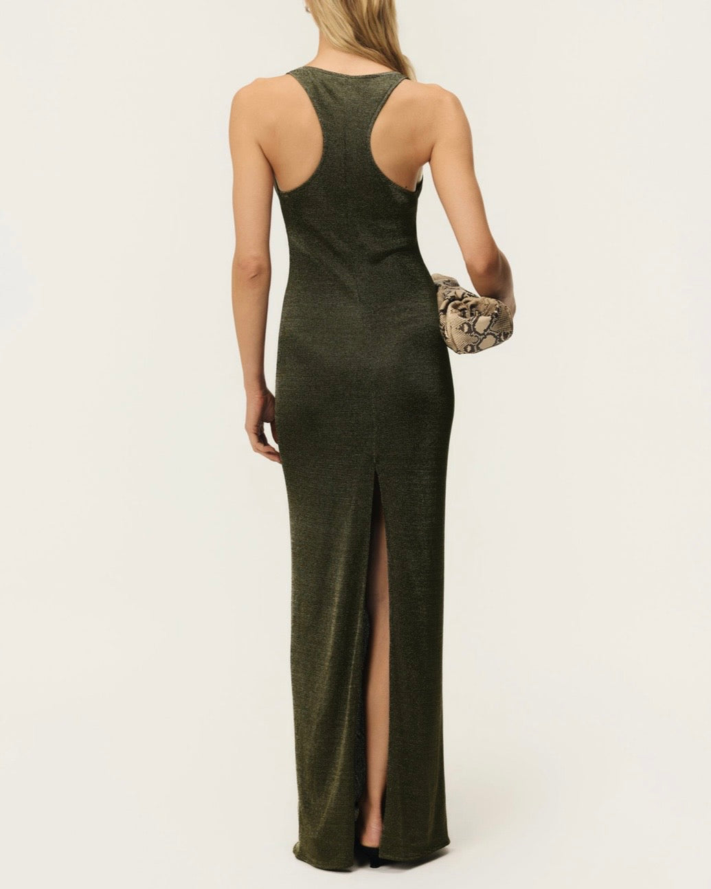 Indi Dress - Khaki Metallic