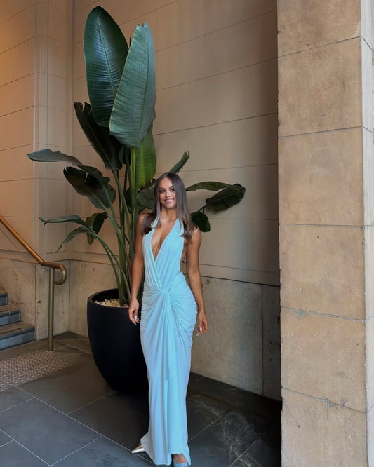 Clementine Twist Dress - Arctic Blue
