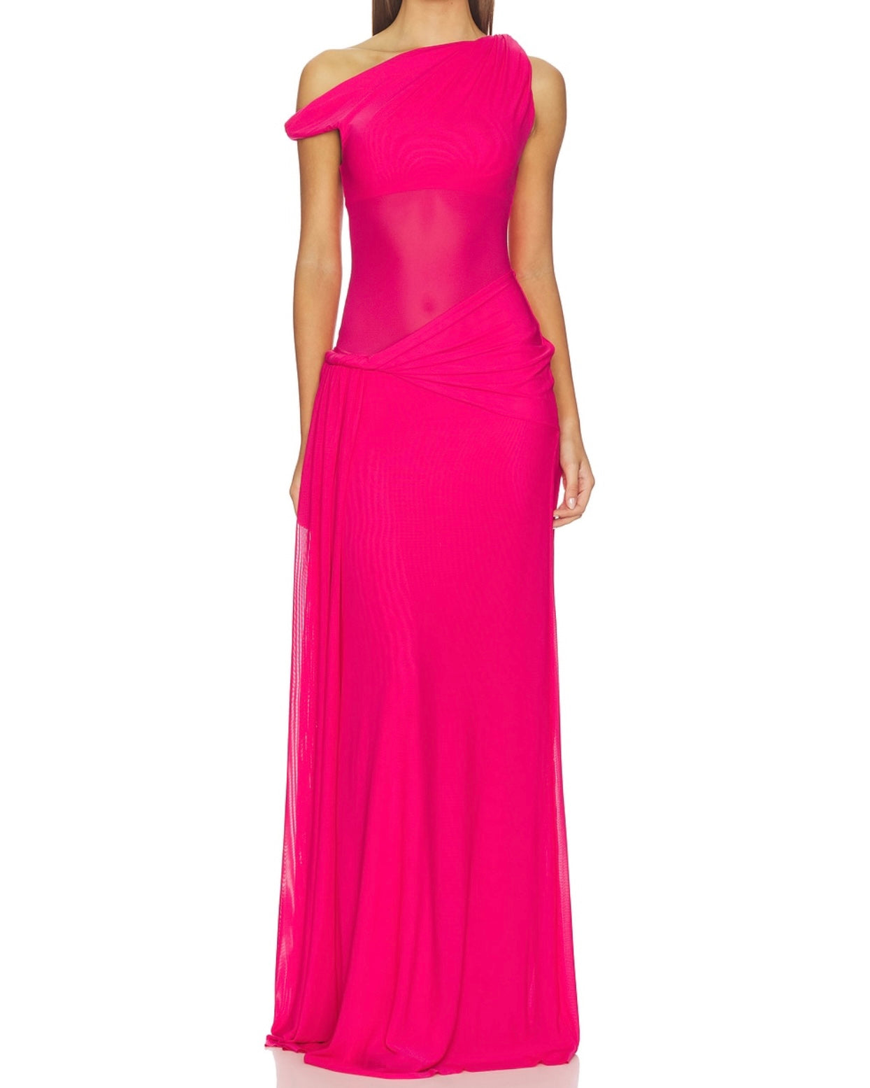 Sisal Mesh Dress - Bright Rose