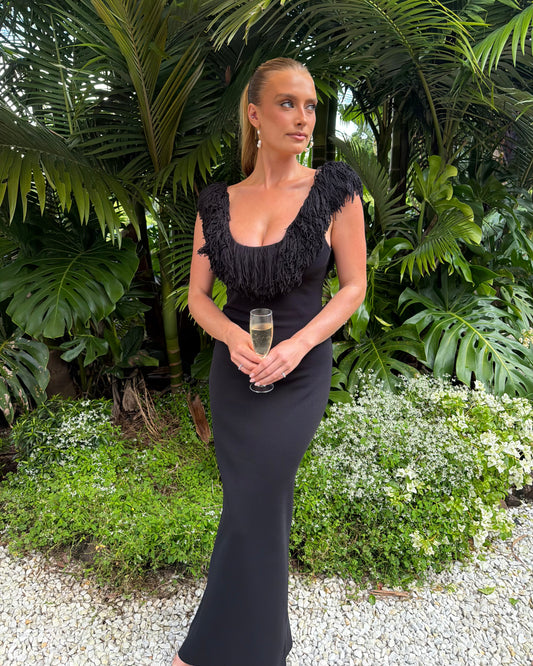 Marcelline Fringe Gown