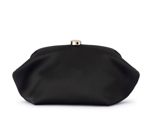 Karina Satin Clutch - Black