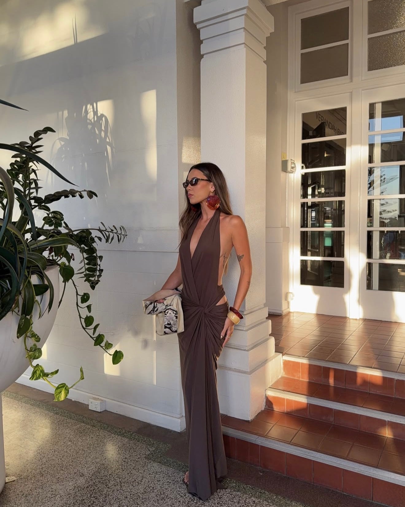 Clementine Twist Dress - Milk Chocolate